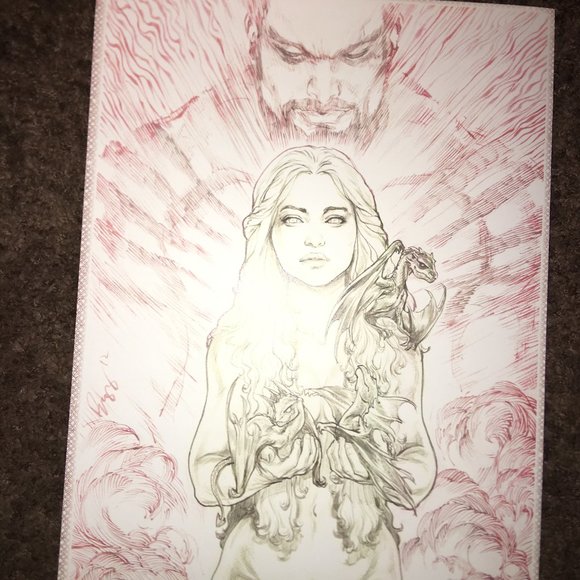 NEW, SIGNED Dany, Dragons, and Drogo (Game of Thrones) Print - Picture 5 of 6